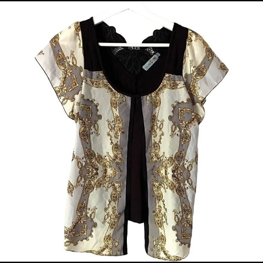 Unity world wear Split front layered lace back
